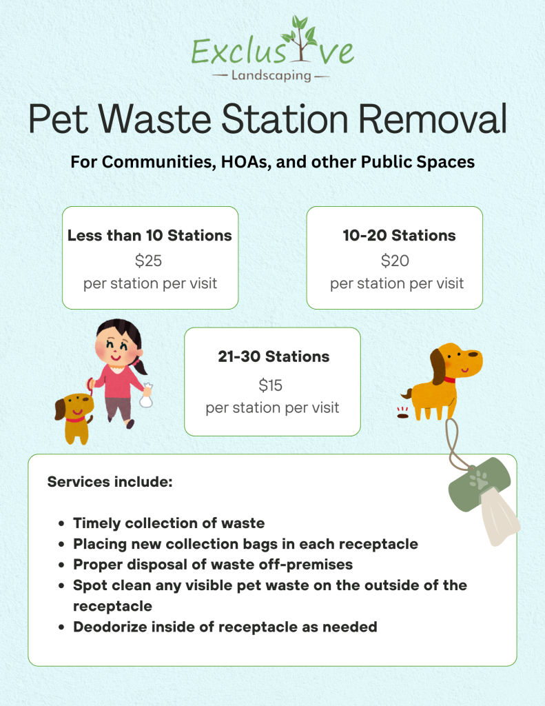 pet waste station removal